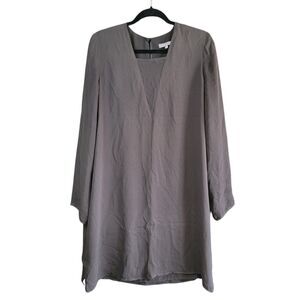 Zoe & Sam 100% Silk Dark Grey Mini Dress Size Large